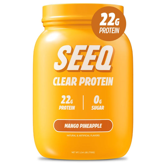 SEEQ Clear Whey Isolate Protein Powder, Mango Pineapple - 25 Servings, 22g Protein Per Serving - 0g Lactose, Sugar-Free, Keto-Friendly, Soy Free - Juice-Like Protein, Post-Workout Recovery