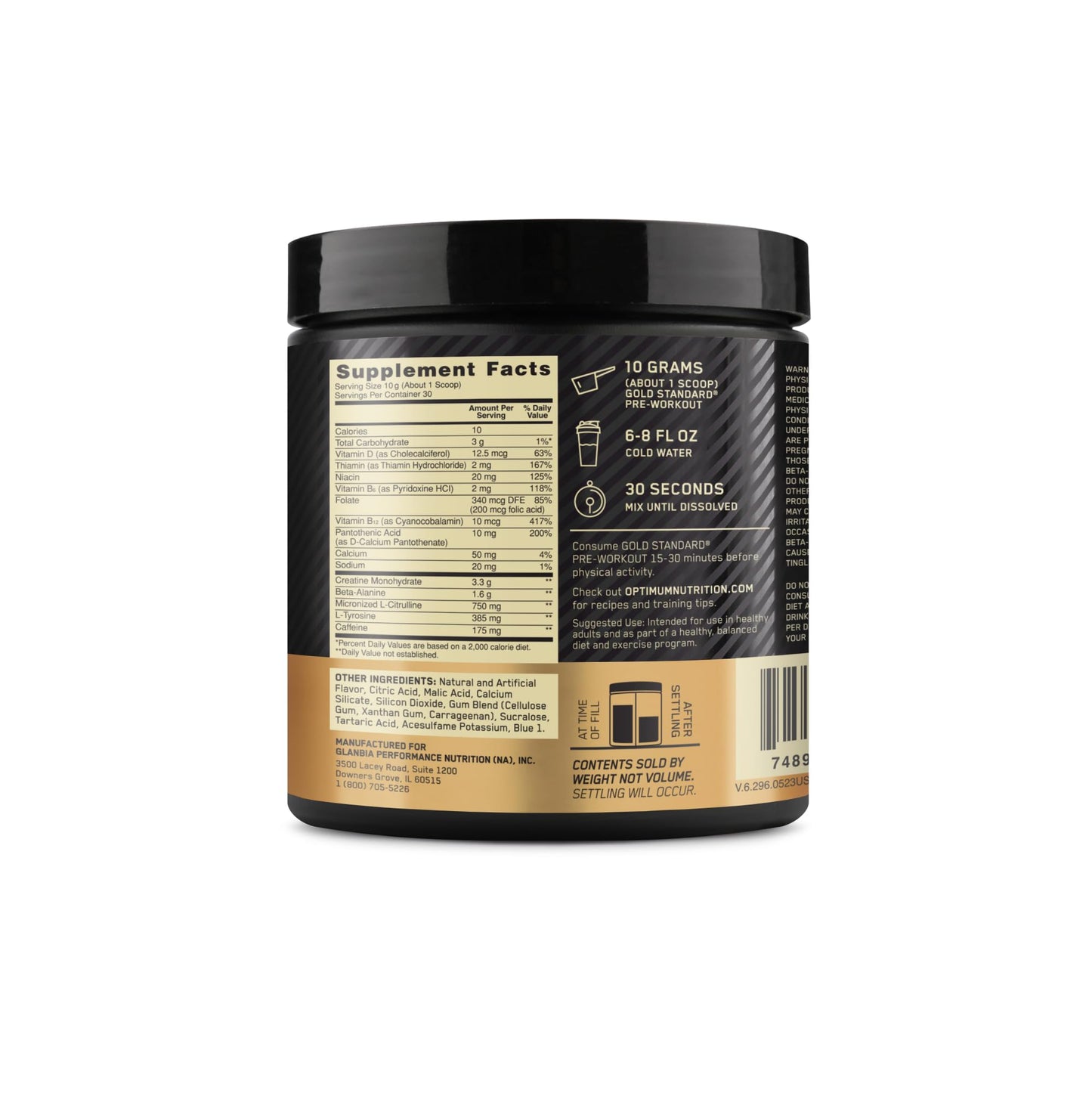 OPTIMUM NUTRITION Gold Standard Pre-Workout with Creatine, Beta-Alanine, and Caffeine for Energy, Flavor: Fruit Punch, 30 Servings