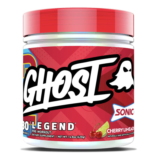 GHOST Legend V3 Pre-Workout Powder, Sonic Cherry Limeade- 30 Servings - Pre-Workout for Men & Women with Caffeine, L-Citrulline, & Beta Alanine for Energy & Focus - Free of Soy, Sugar & Gluten, Vegan